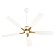 Ophelia 60" 5-Blade LED Ceiling Fan in Studio White / Brushed Brass