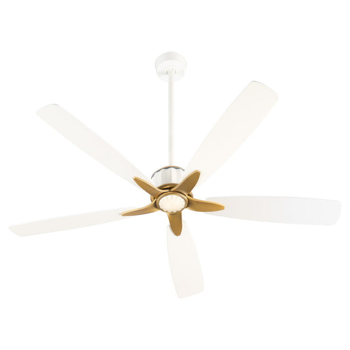 Ophelia 60" 5-Blade LED Ceiling Fan in Studio White / Brushed Brass