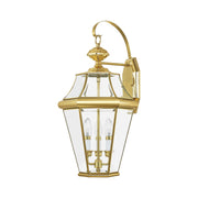 Georgetown 3-Light Large Outdoor Wall Lantern in Polished Brass