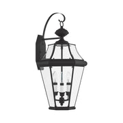 Georgetown 3-Light Large Outdoor Wall Lantern in Black