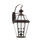 Georgetown 3-Light Large Outdoor Wall Lantern in Bronze