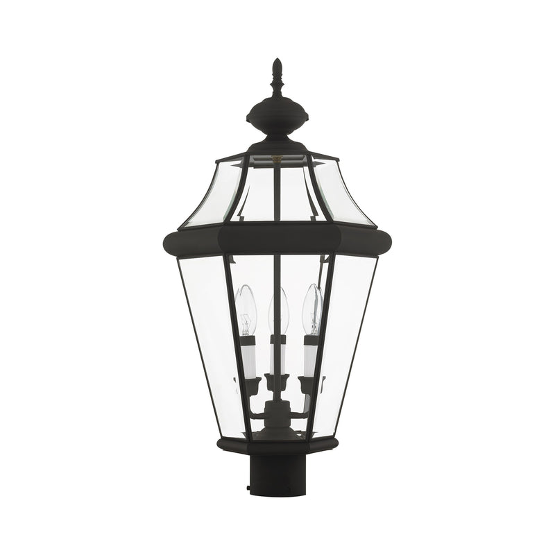 Georgetown 3-Light Large Outdoor Post Light in Black