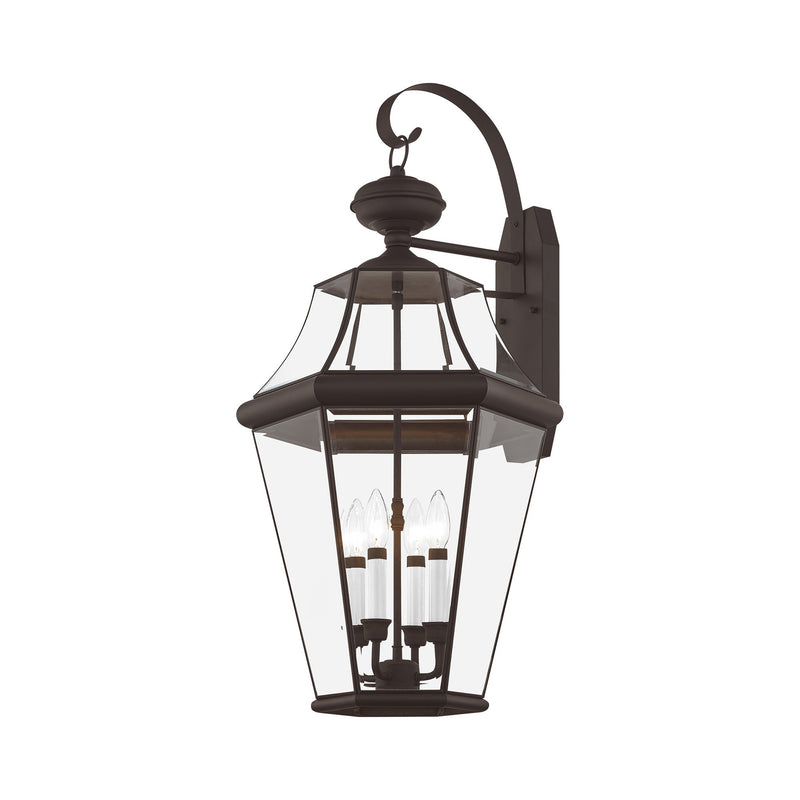 Georgetown 4-Light Extra Large Outdoor Wall Lantern in Bronze