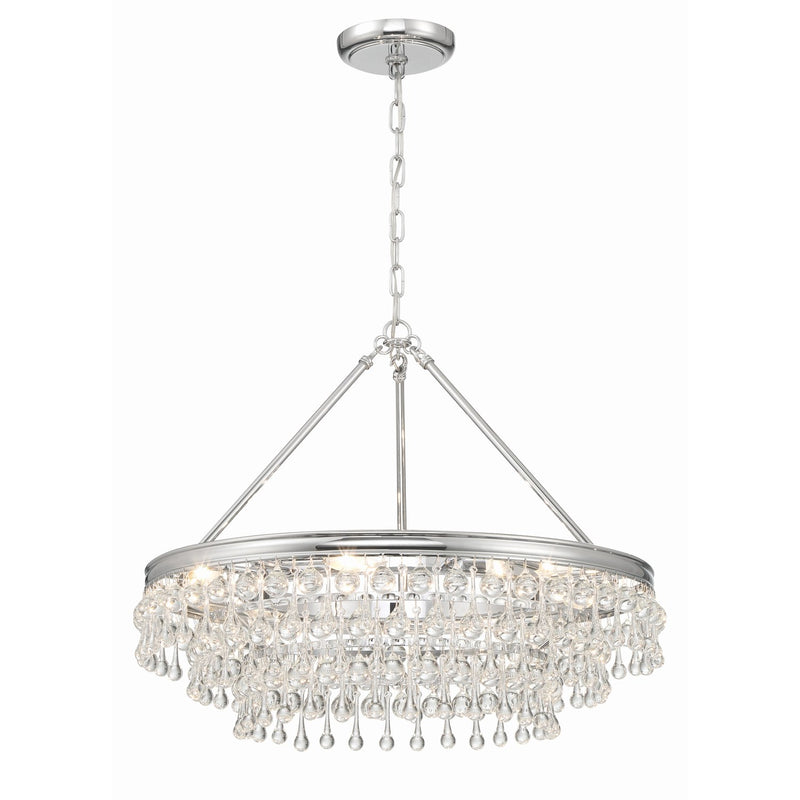 Calypso 6 Light 25" Chandelier in Polished Chrome