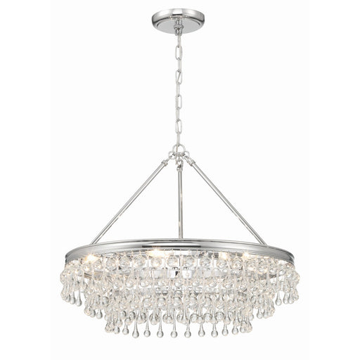Calypso 6 Light 25" Chandelier in Polished Chrome