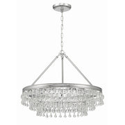 Calypso 6 Light 25" Chandelier in Polished Chrome