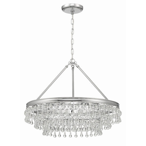 Calypso 6 Light 25" Chandelier in Polished Chrome