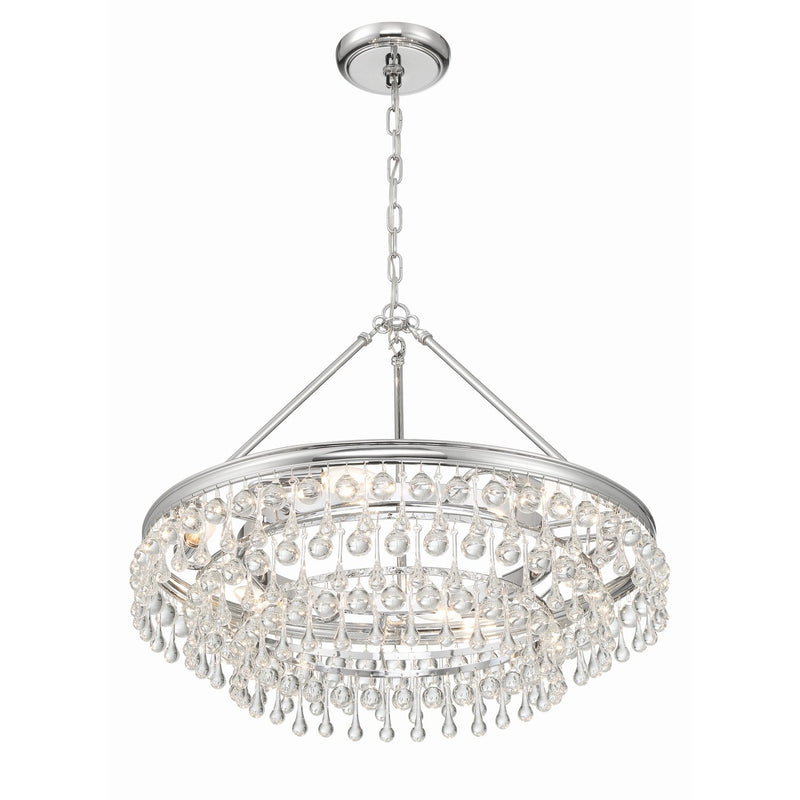 Calypso 6 Light 25" Chandelier in Polished Chrome