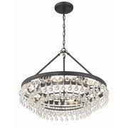 Calypso 6 Light 25" Chandelier in Matte Black