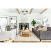 Calypso 6 Light 25" Chandelier in Matte Black in a room setting