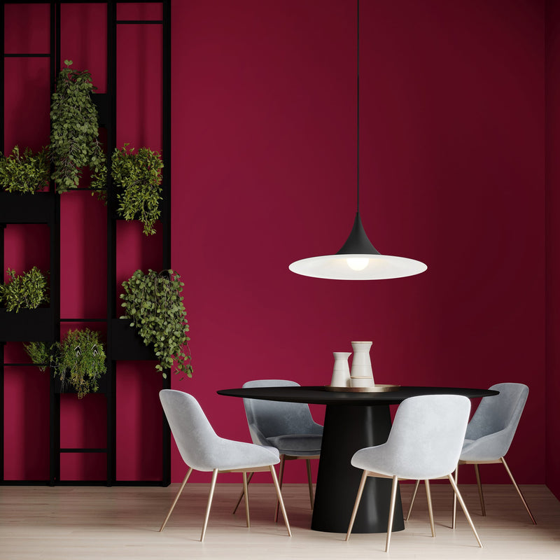 Costa Large LED Pendant in Matte Black