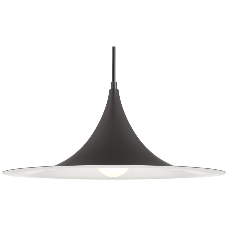 Costa Large LED Pendant in Matte Black