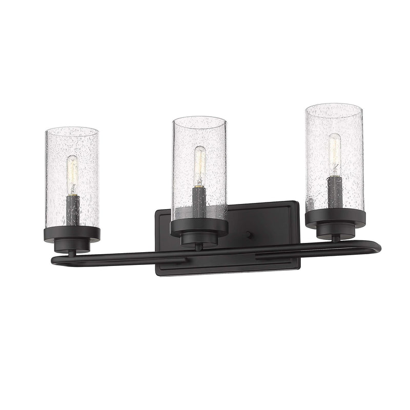 Holden 3-Light Bath Vanity Light in Matte Black