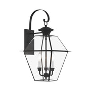Westover 3-Light Large Outdoor Wall Lantern in Black