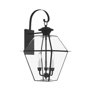 Westover 3-Light Large Outdoor Wall Lantern in Black