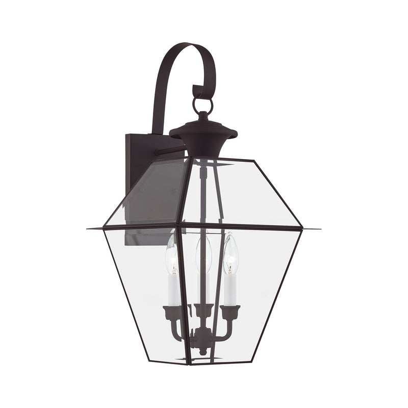 Westover 3-Light Large Outdoor Wall Lantern in Bronze