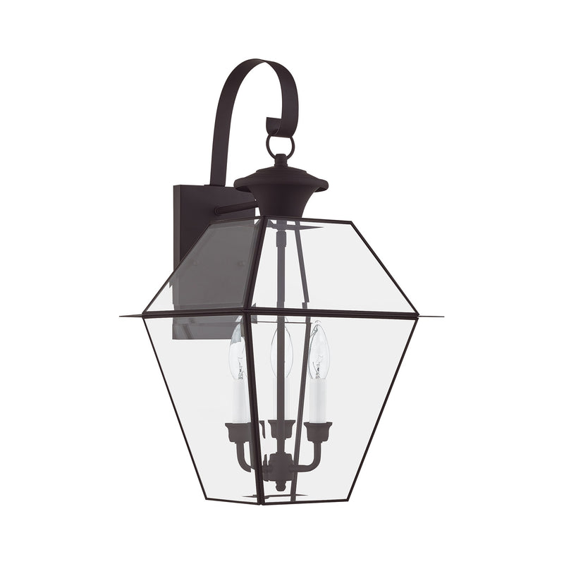 Westover 3-Light Large Outdoor Wall Lantern in Bronze