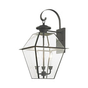 Westover 3-Light Large Outdoor Wall Lantern in Charcoal