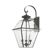 Westover 3-Light Large Outdoor Wall Lantern in Charcoal