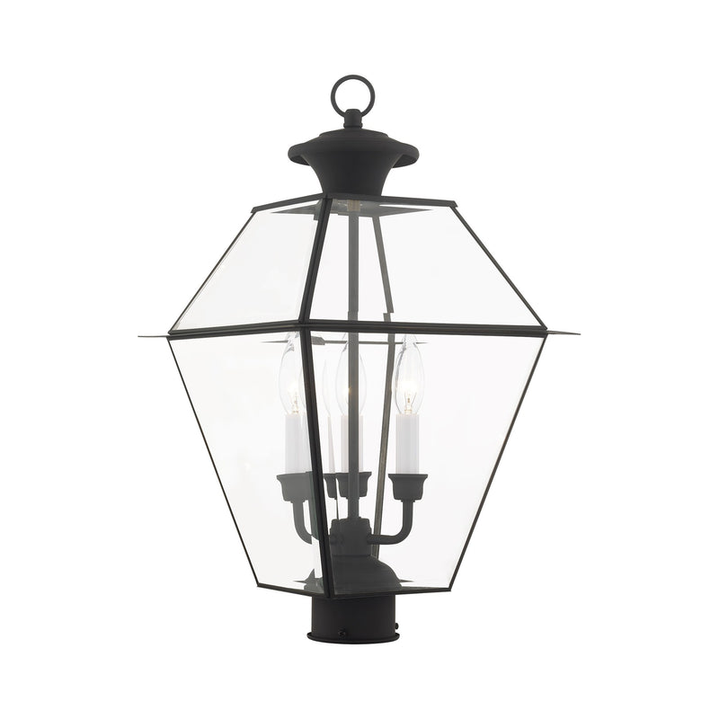 Westover 3-Light Large Outdoor Post Light in Black