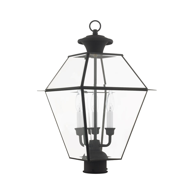 Westover 3-Light Large Outdoor Post Light in Black