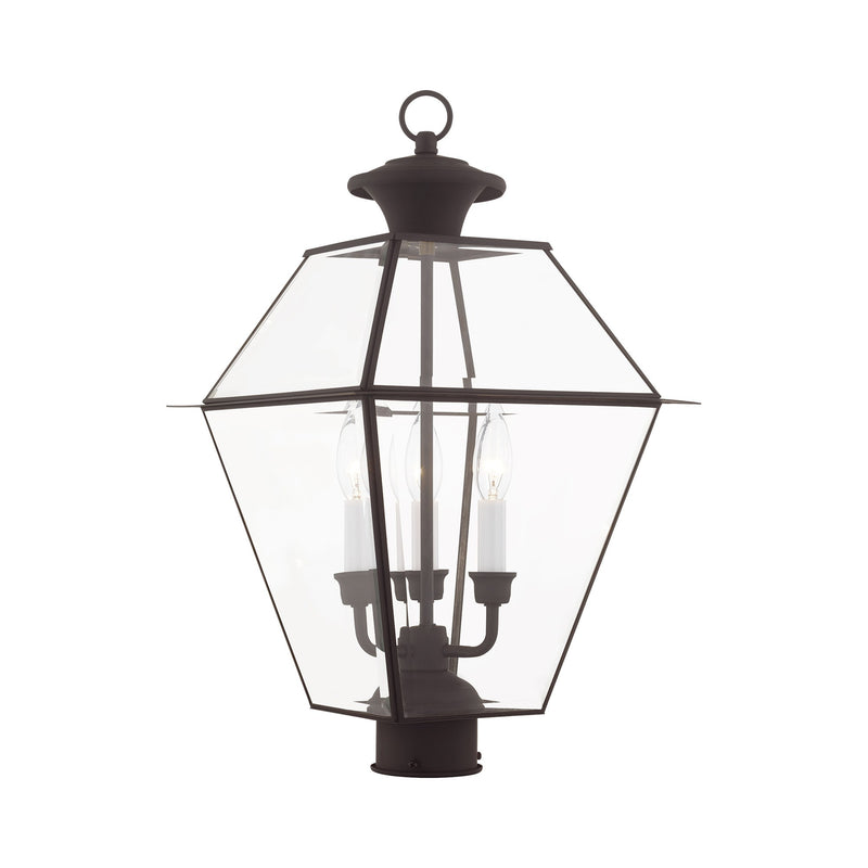 Westover 3-Light Large Outdoor Post Light in Bronze