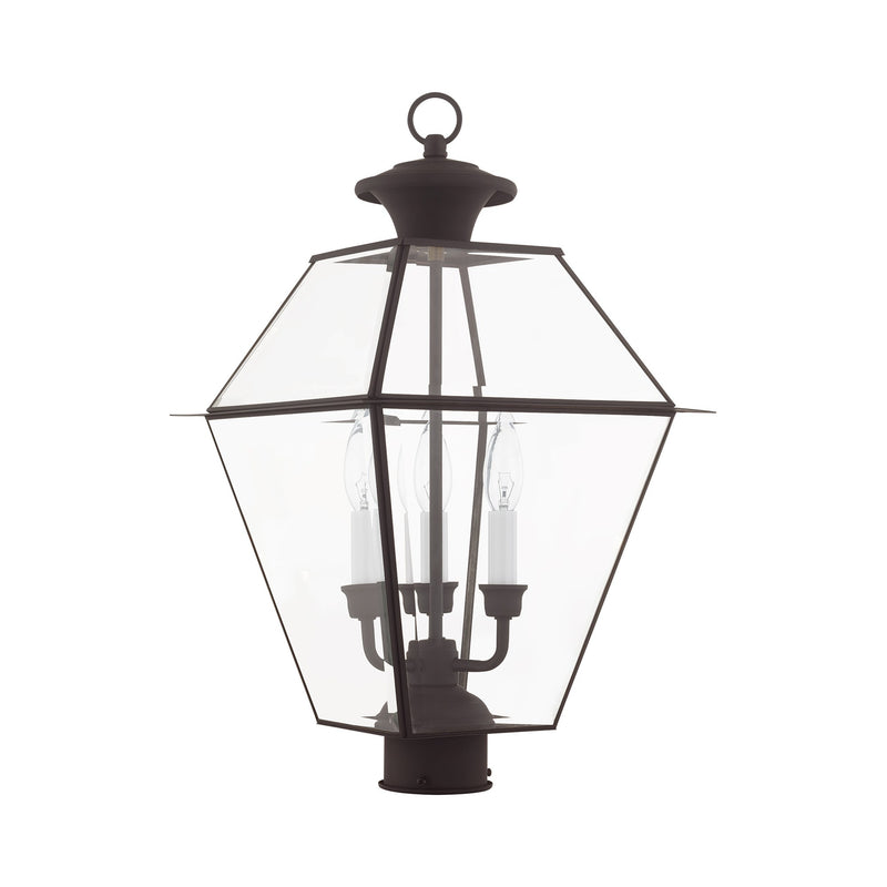 Westover 3-Light Large Outdoor Post Light in Bronze