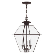 Westover 3-Light Large Outdoor Pendant Lantern in Bronze