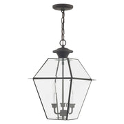 Westover 3-Light Large Outdoor Pendant Lantern in Charcoal