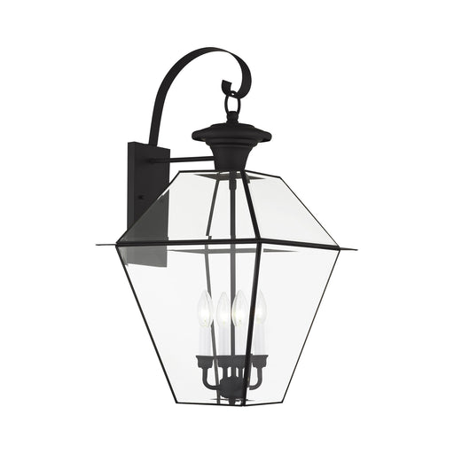 Westover 4-Light Extra Large Outdoor Wall Lantern in Black