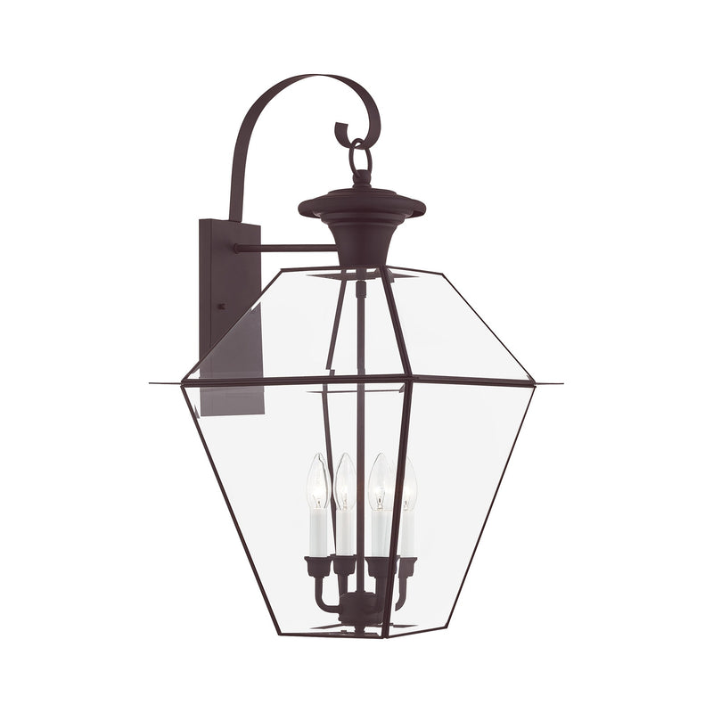 Westover 4-Light Extra Large Outdoor Wall Lantern in Bronze