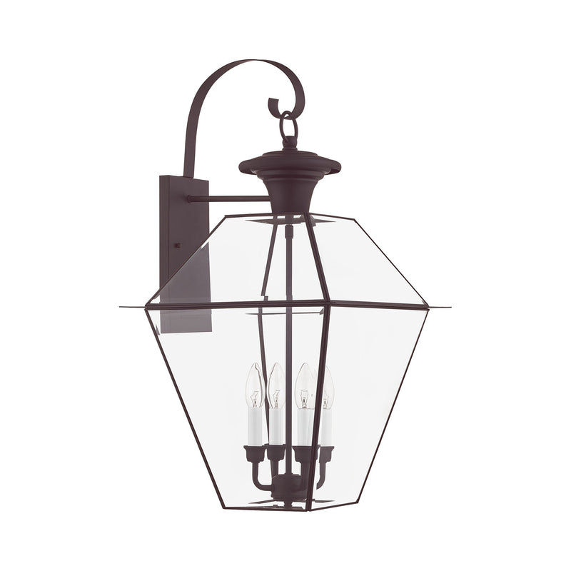 Westover 4-Light Extra Large Outdoor Wall Lantern in Bronze