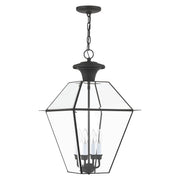 Westover 4-Light Extra Large Outdoor Pendant Lantern in Black