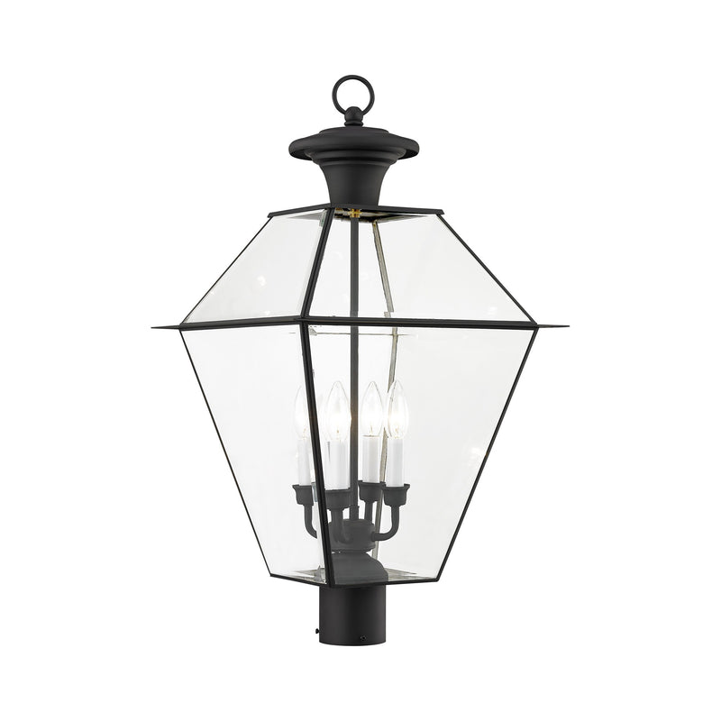 Westover 4-Light Extra Large Outdoor Post Light in Black