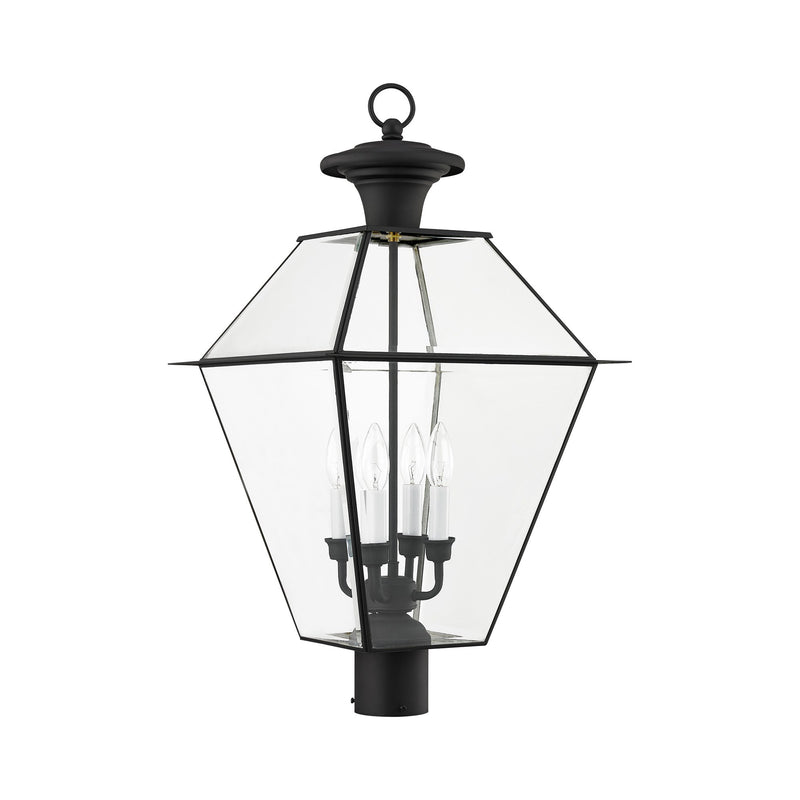 Westover 4-Light Extra Large Outdoor Post Light in Black