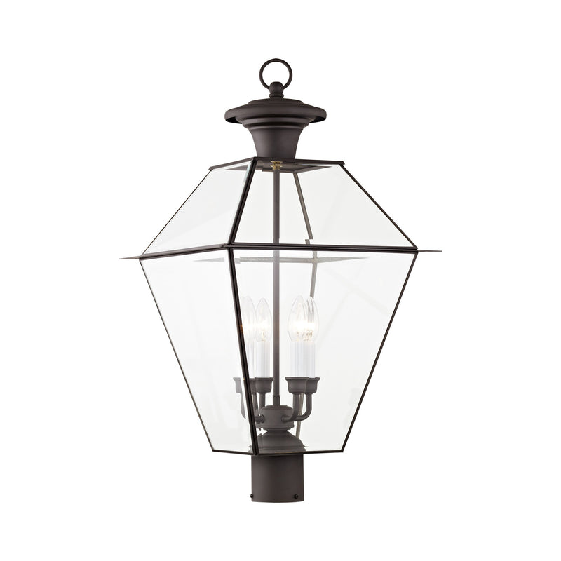 Westover 4-Light Extra Large Outdoor Post Light in Bronze