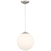 Pearl Small Pendant in Brushed Steel