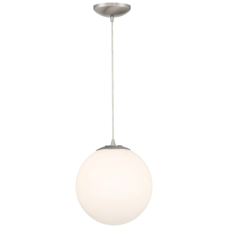 Pearl Small Pendant in Brushed Steel