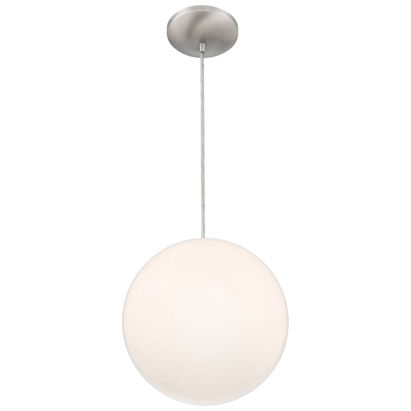 Pearl Small Pendant in Brushed Steel