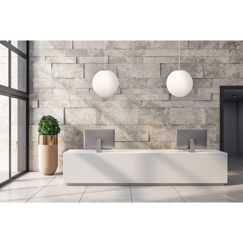 Pearl Small Pendant in Brushed Steel