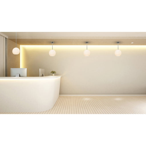 Nitrogen Small Pendant in Brushed Steel