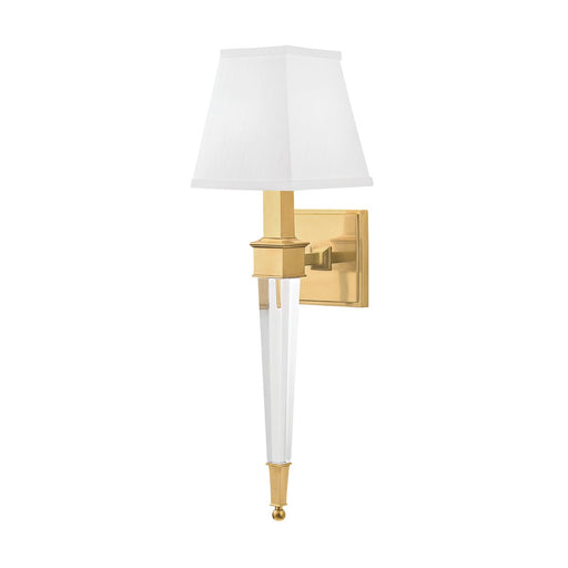 Ruskin Bath Sconce in Aged Brass