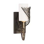 Flow 14" Right-Facing Wall Sconce in Matte Black/French Gold
