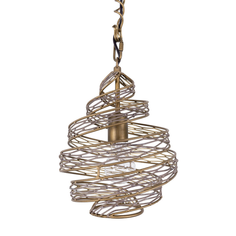 Flow 10" Mini Pendant in Hammered Ore
