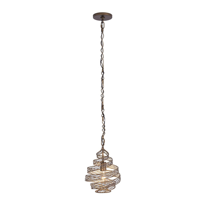 Flow 10" Mini Pendant in Hammered Ore
