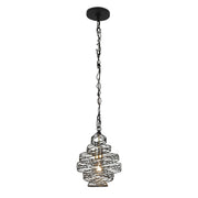 Flow 10" Mini Pendant in Matte Black/French Gold