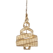Flow 3-Light 18" Chandelier in Baguette/Natural Rattan