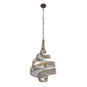 Flow 3-Light 18" Chandelier in Matte Black/French Gold