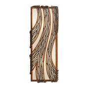 Flow 2-Light 14.5" Wall Sconce in Hammered Ore