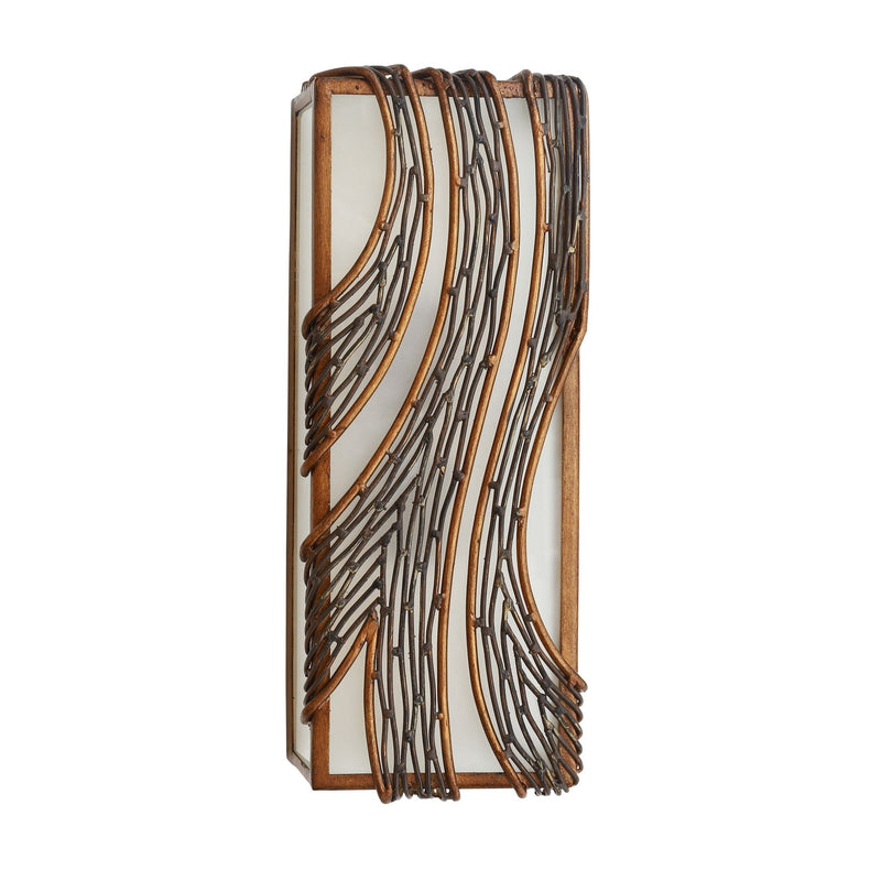 Flow 2-Light 14.5" Wall Sconce in Hammered Ore